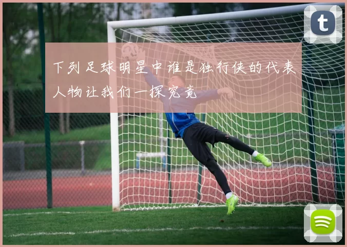 下列足球明星中谁是独行侠的代表人物让我们一探究竟